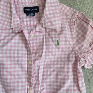 Ralph Lauren Kids Pink Gingham Shirt